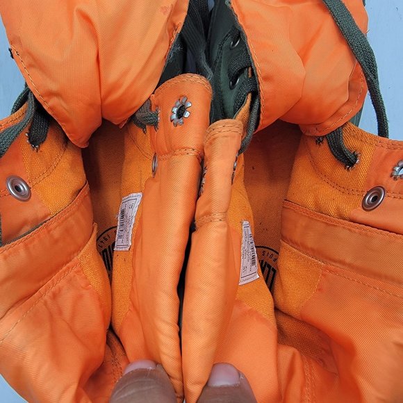 Palladium X Alpha Industries Baggy Zip Ma-1 Mens 13 Sage Green Orange Boots - Picture 8 of 13